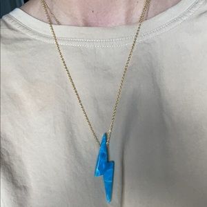 Larimar bolt necklace